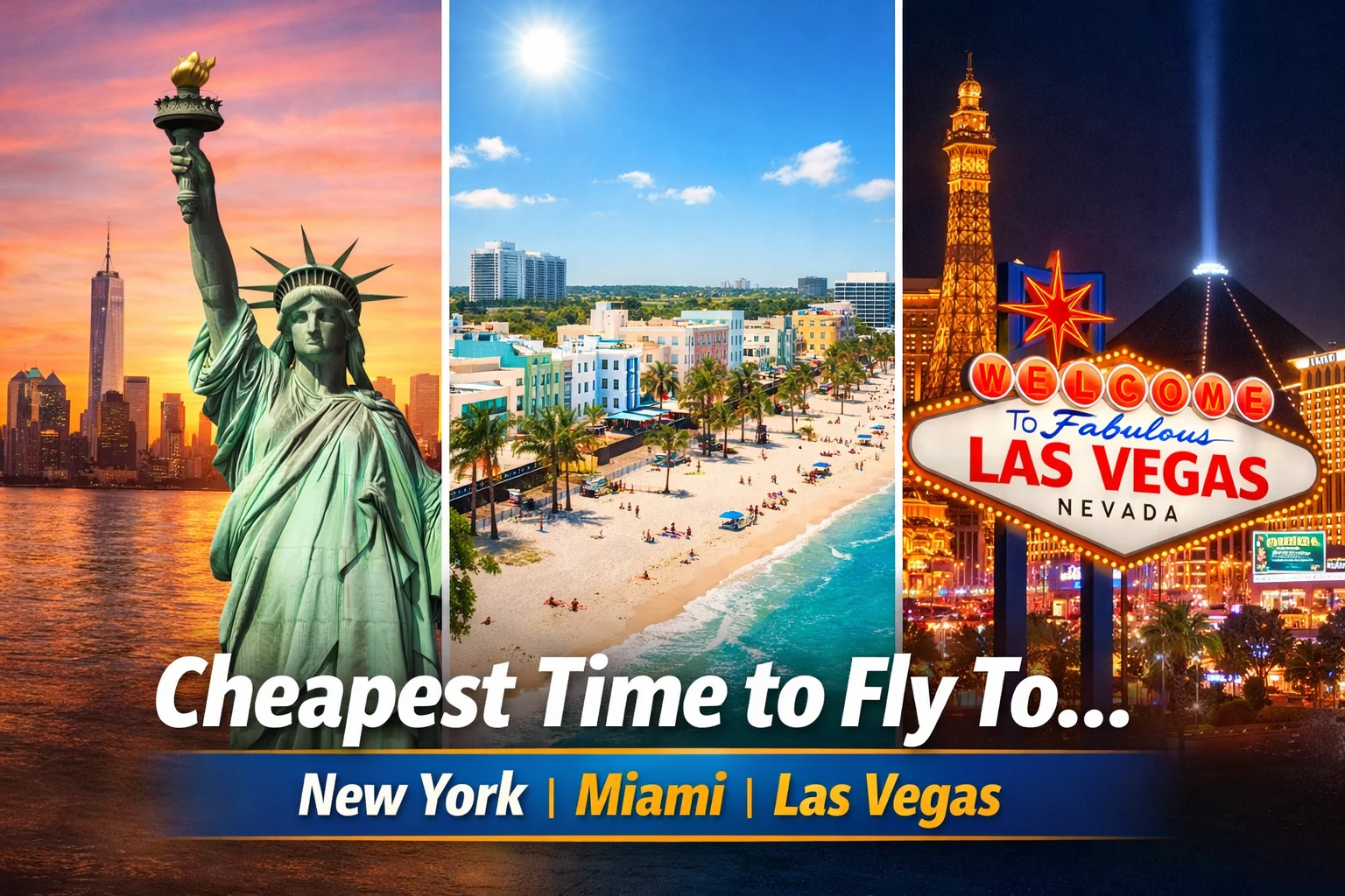 Cheapest Time To Fly To NYC, Miami & Las Vegas