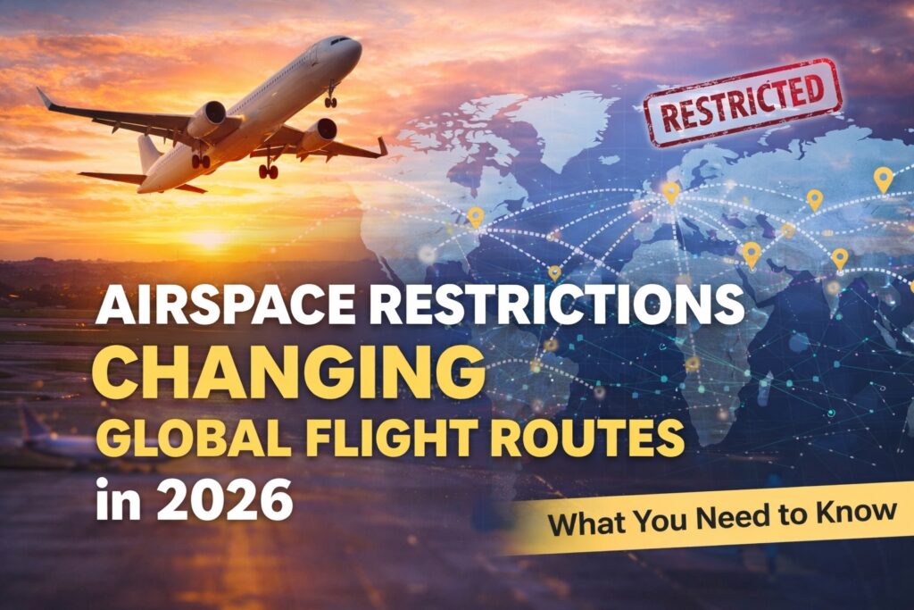 How Airspace Restrictions Are Changing Global Flight Routes in 2026.