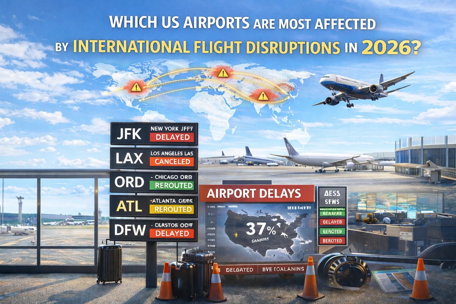 Which US Airports Are Most Affected by International Flight Disruptions in 2026?