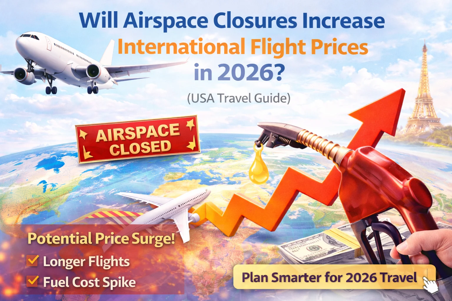 Will Airspace Closures Increase International Flight Prices in 2026? (USA Travel Guide)