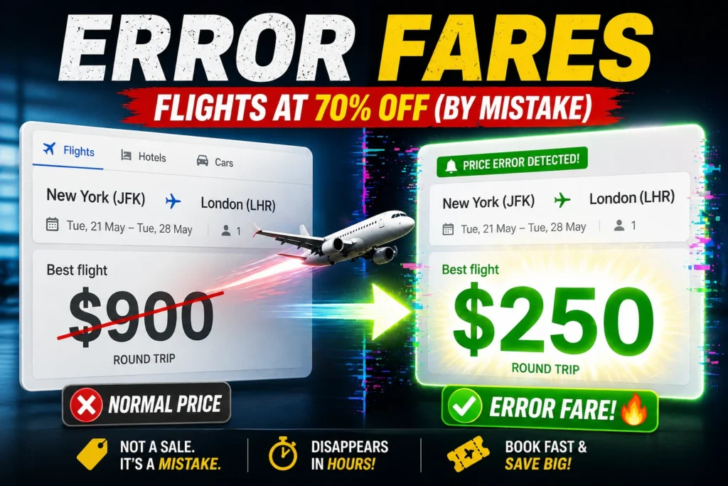 How to Find Error Fares & Mistake Prices (2026 Guide)