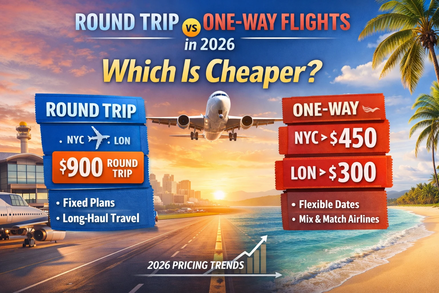 Round Trip vs One-Way Flights: Which Is Cheaper in 2026?