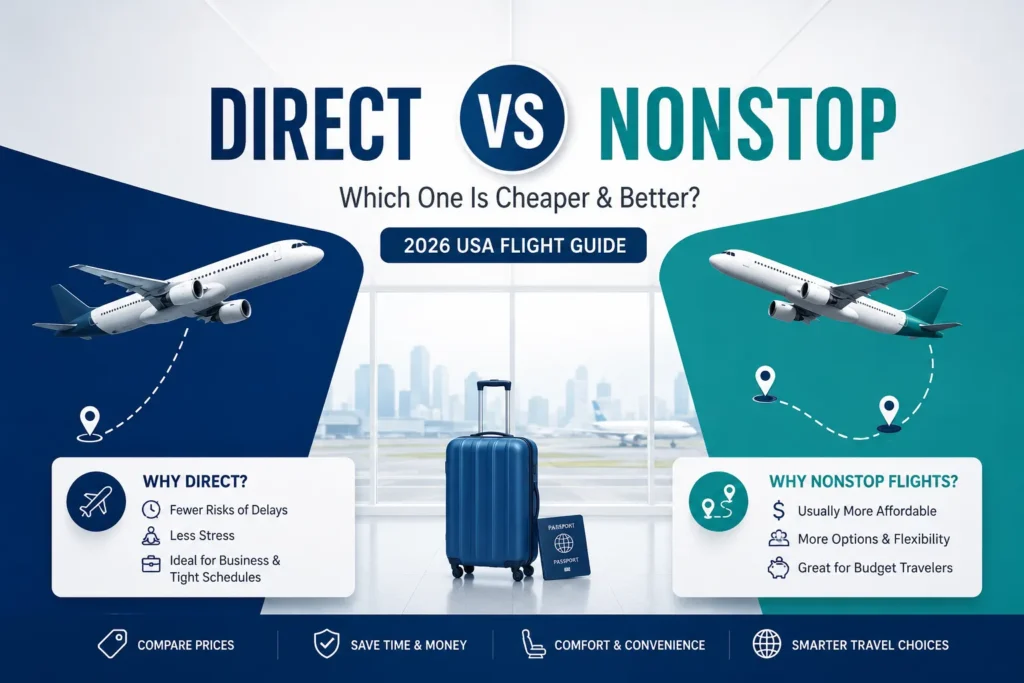 Direct vs Nonstop Flights: Which One Is Cheaper & Better? (2026 USA Flight Guide)