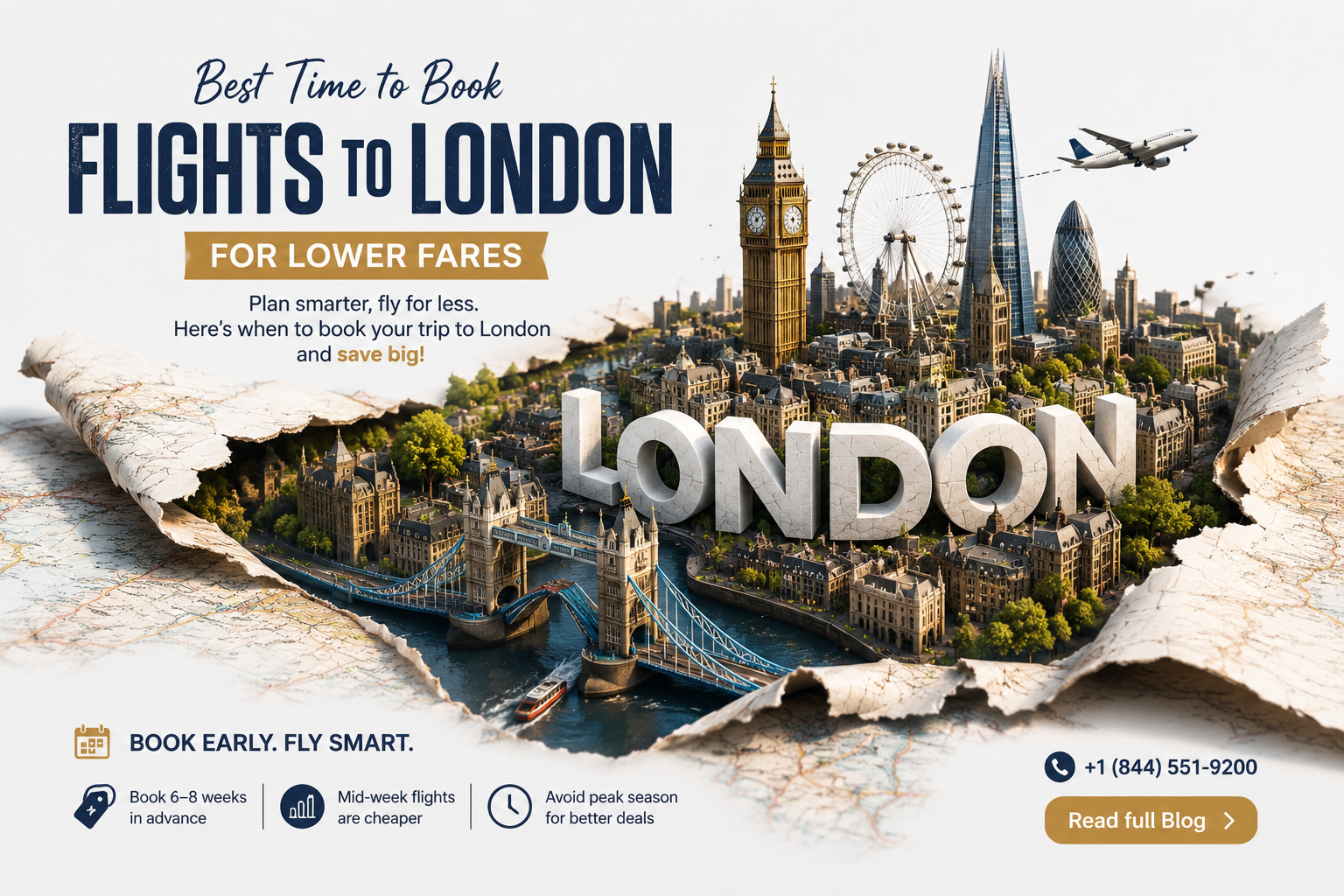 Best Time to Book Flights to London for Lower Fares