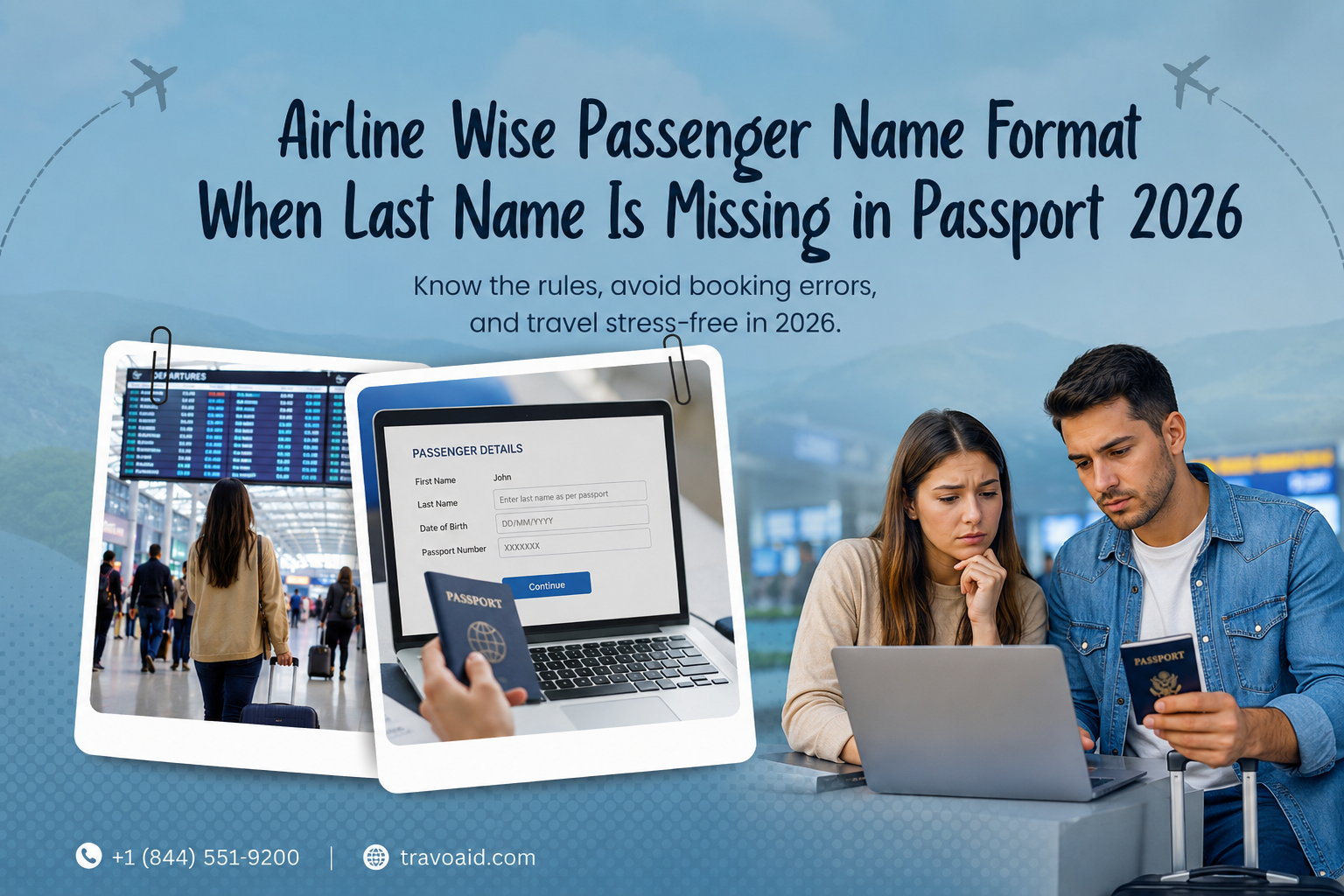 Airline Wise Passenger Name Format When Last Name Is Missing in Passport 2026