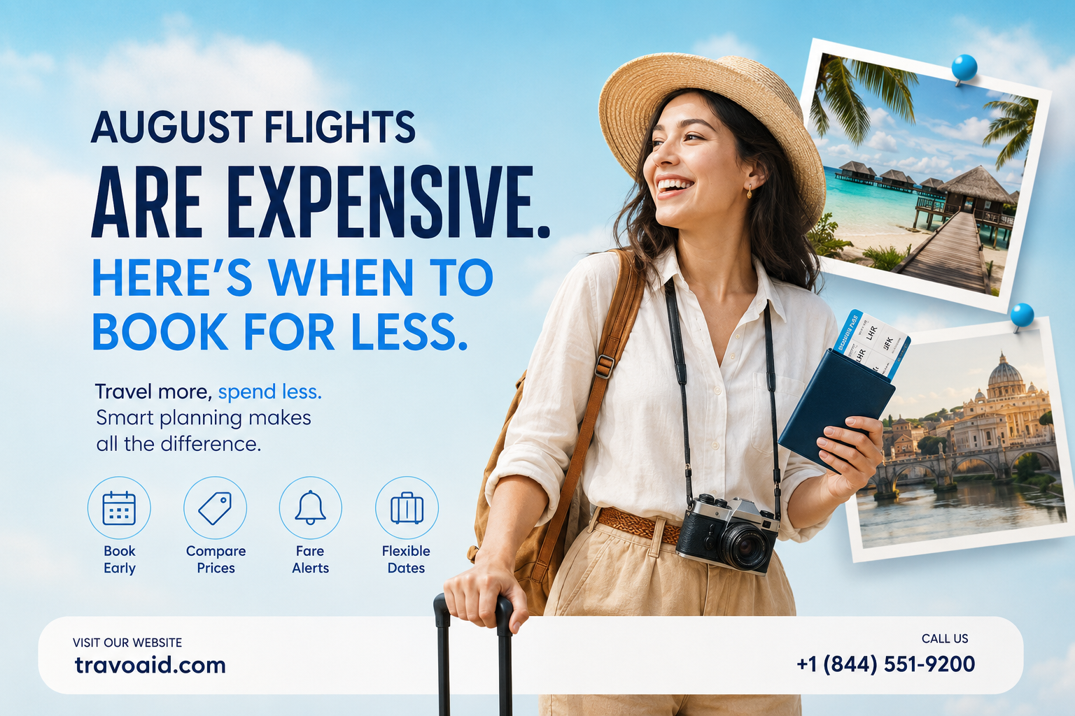 August Flights Are Expensive. Here’s When to Book for Less.