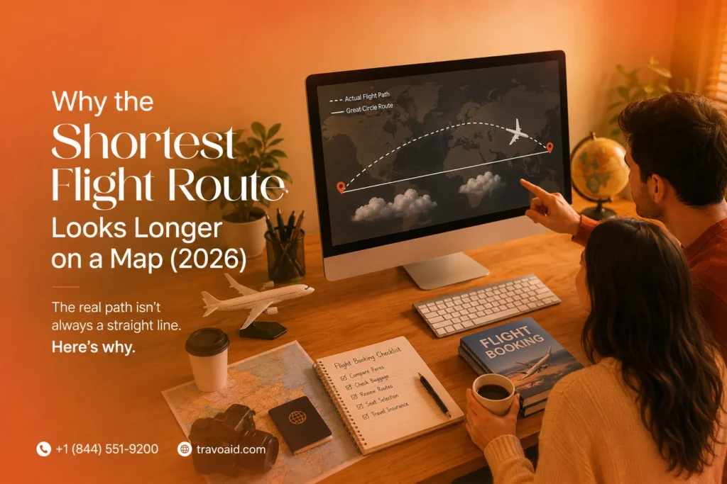 Why the Shortest Flight Route Looks Longer on a Map (2026)